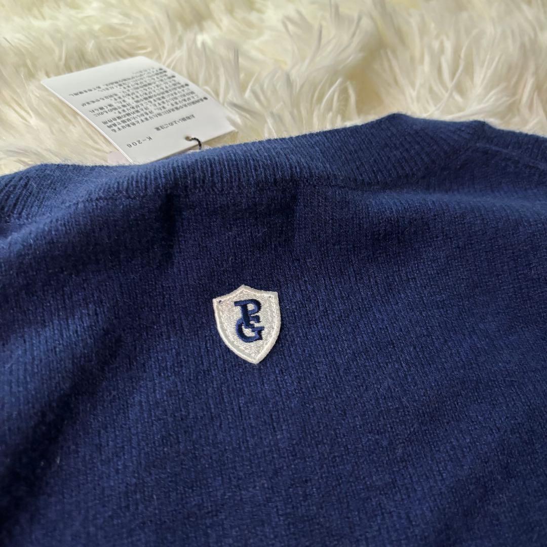 新品タグ付✨PEARLYGATES カシミヤ100% ニット サイズL ネイビー
