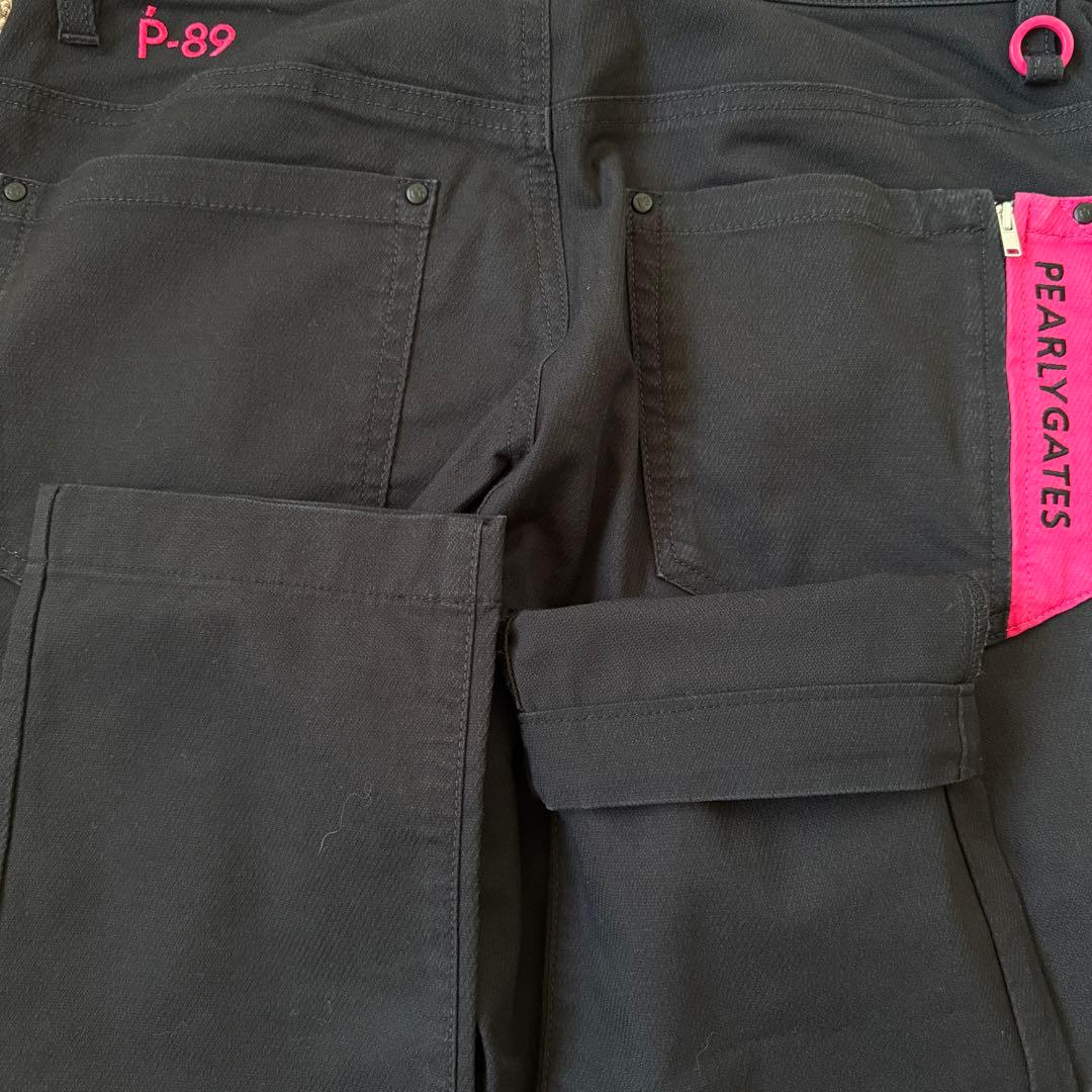 現行モデル　パーリーゲイツ　パンツ　黒　S〜M相当　ブラック　ストレッチ素材　3