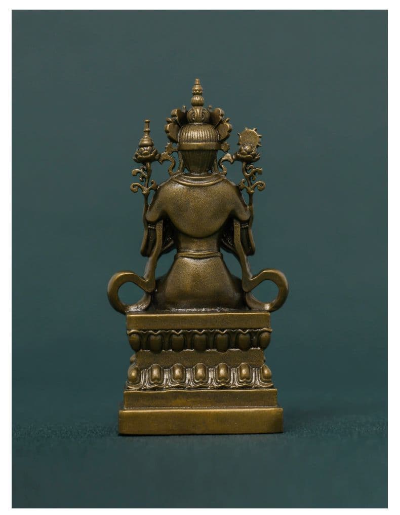 仏教美術 仏像 小仏像 天冠弥勒仏像 銅製品 鎮宅辟邪 開運風水 招財 置物