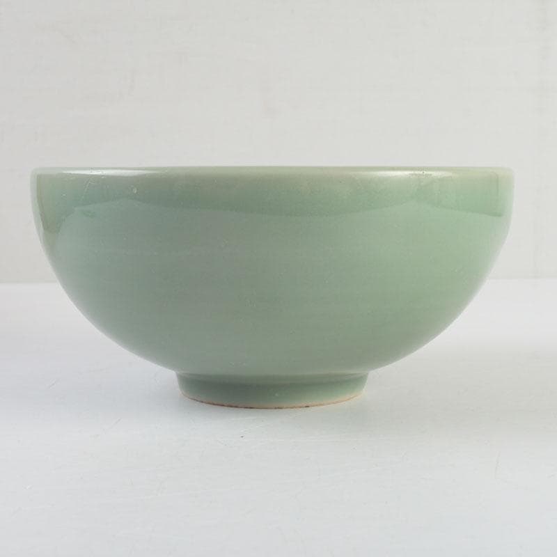 伊万里青磁　鍋島青磁　人形手　鉢　時代箱付　V　9532