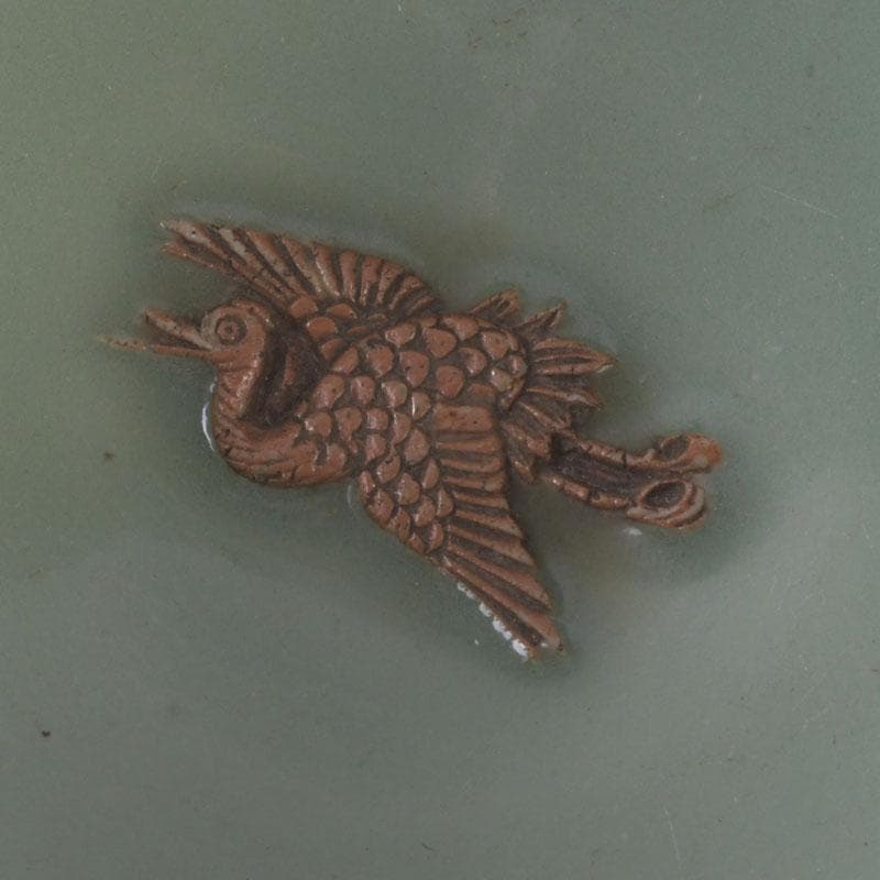 伊万里青磁　鍋島青磁　人形手　鉢　時代箱付　V　9532