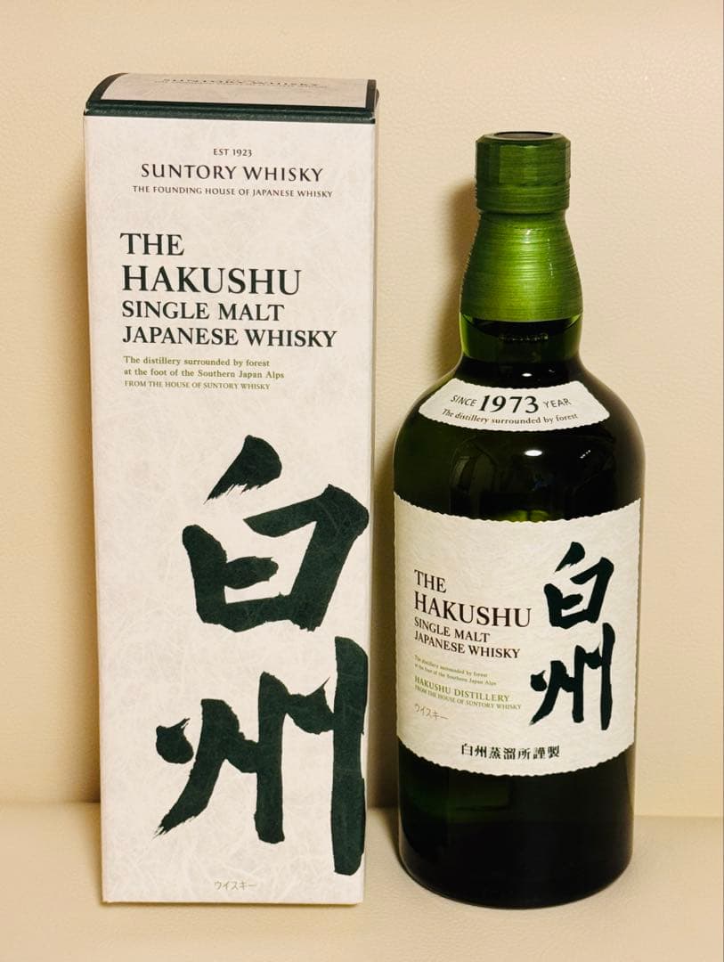 サントリーシングルモルトウイスキー白州700ml 未開栓箱付き 1本