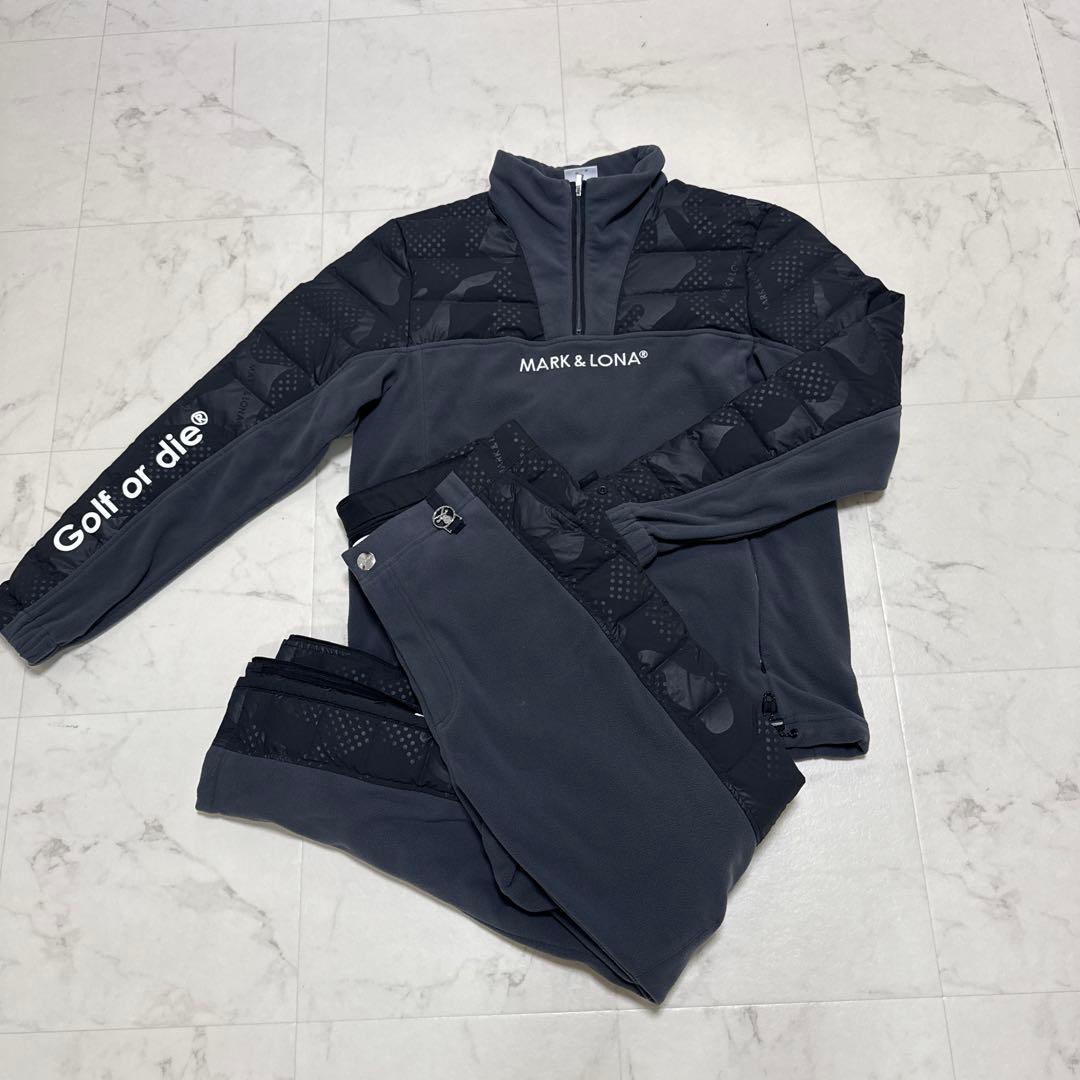 【美品】マークアンドロナ【フリース&ダウン】上48下50XLセットアップ