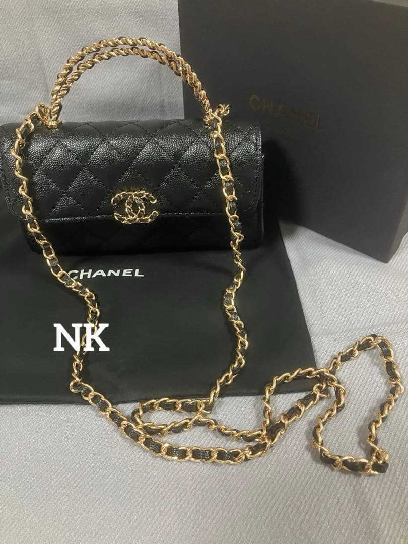 チェーンウォレット　シャネルノベルティ　ショルダーバッグ　VIP ブラック