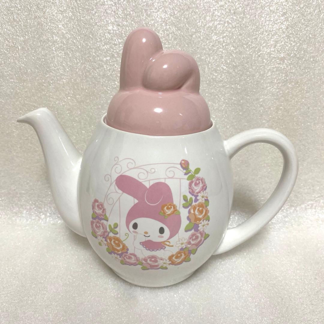 レア　マイメロディ　ピピ　うさみみ　バラ　ティーポット　ポット