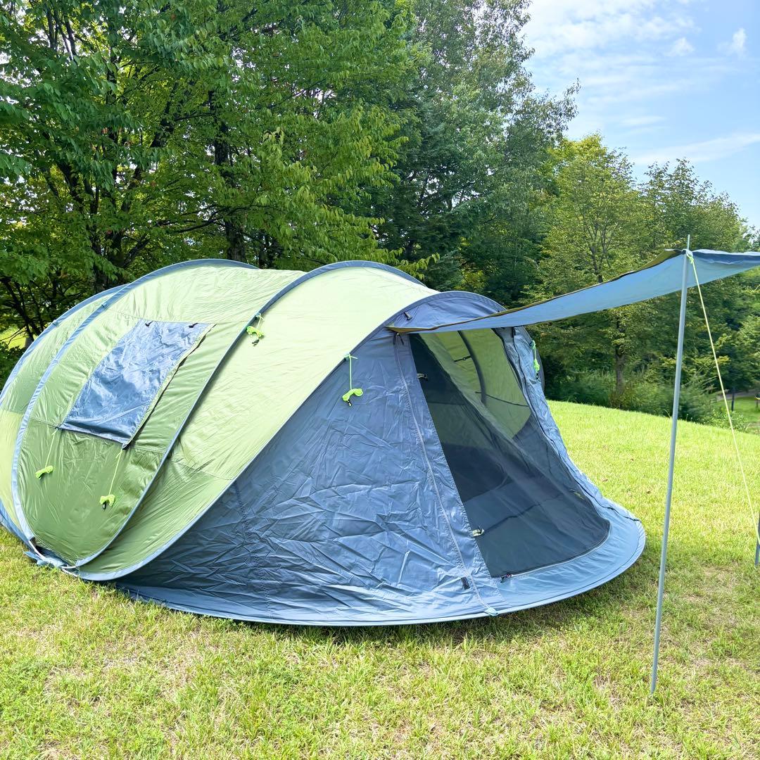 【良品】ayamaya ポップアップテント 4人〜6人用 カーキ ドーム型テント