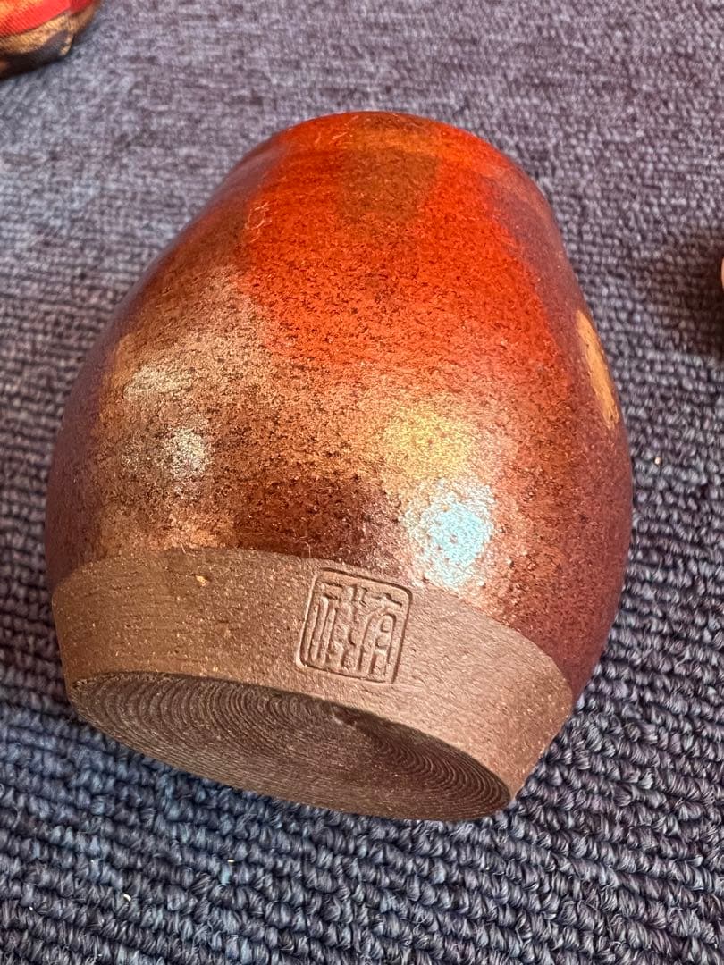 1118 笹田有祥 中興名物 模橋立茶入 西陣織 袱紗付 共箱 茶道具