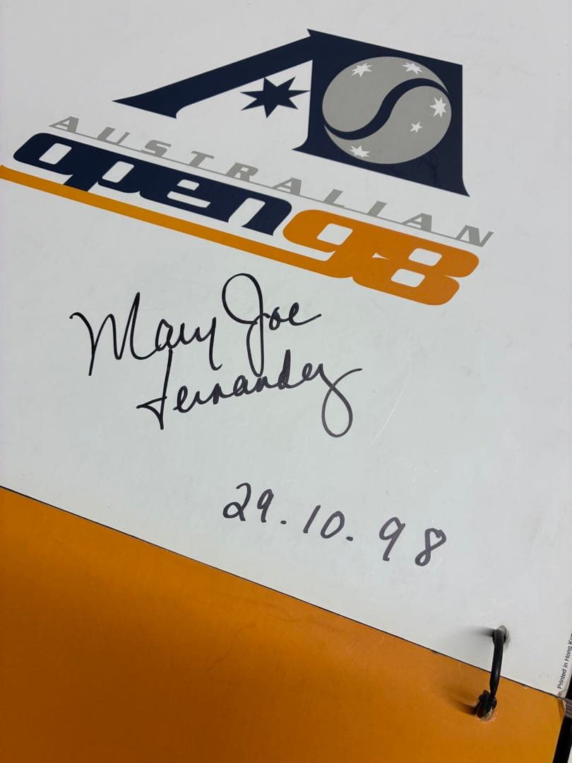 全豪オープン98パネル 6枚セット Mary Joe Fernandezサイン入