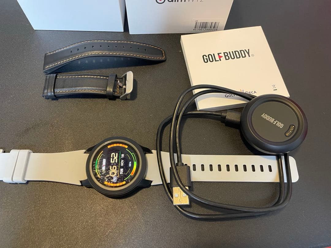 GOLFBUDDY dimw12GPSナビウォッチ ホワイト/ブラック