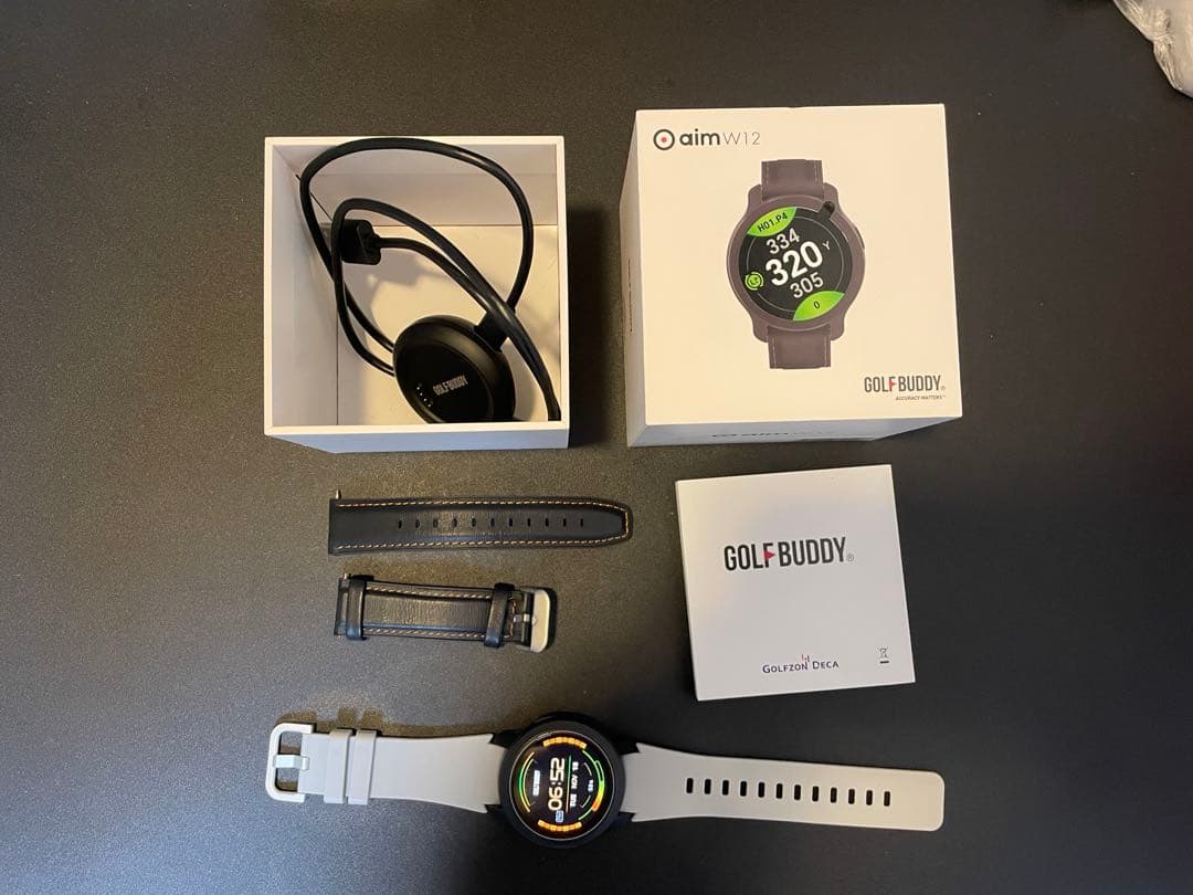 GOLFBUDDY dimw12GPSナビウォッチ ホワイト/ブラック