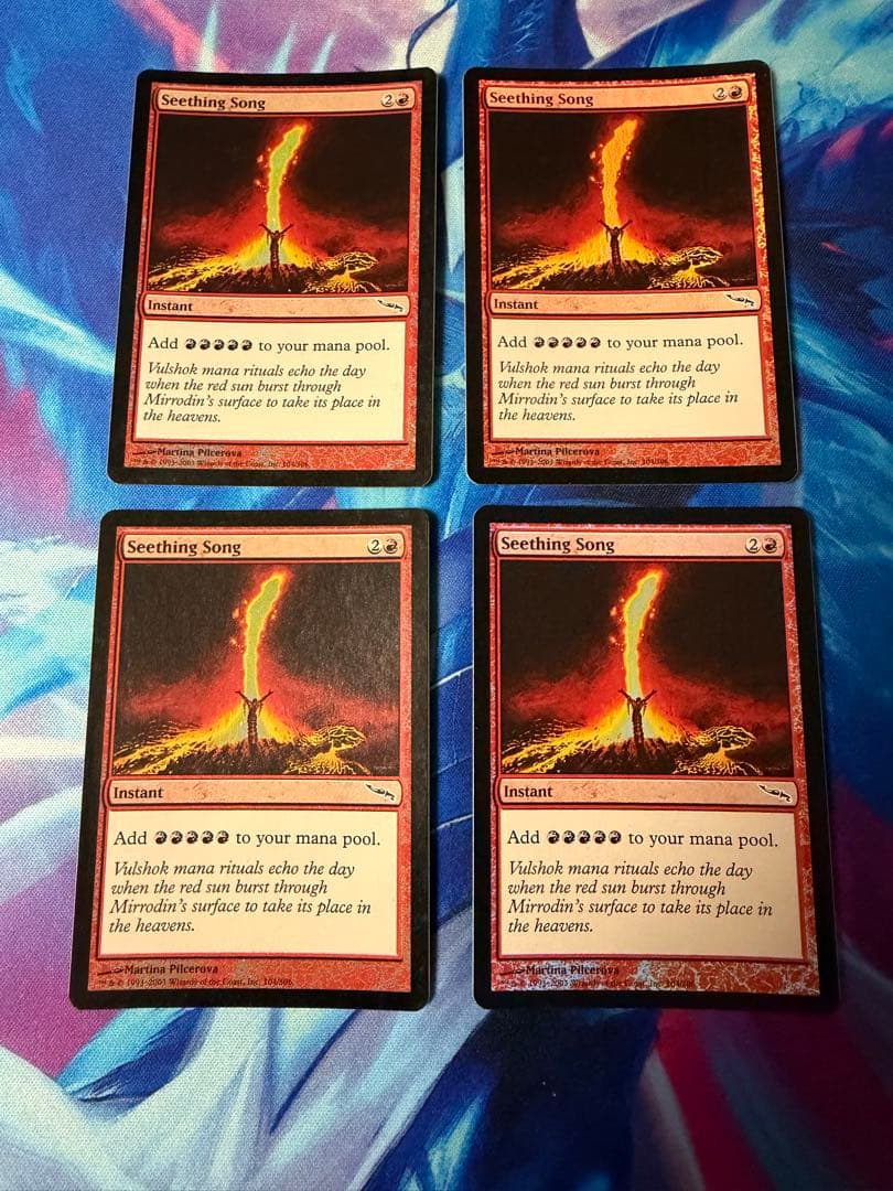 MtG 【Foil】煮えたぎる歌【MRD】英語　4枚セット