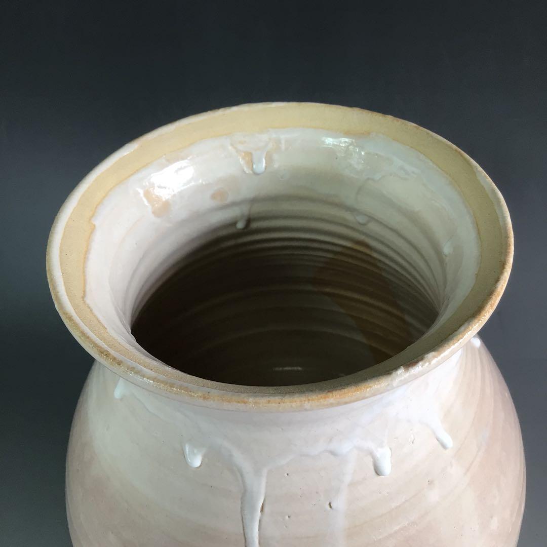 Ｒ３２３　水指　『萩焼』『塔陶山　平野教道造』　共箱　茶道具