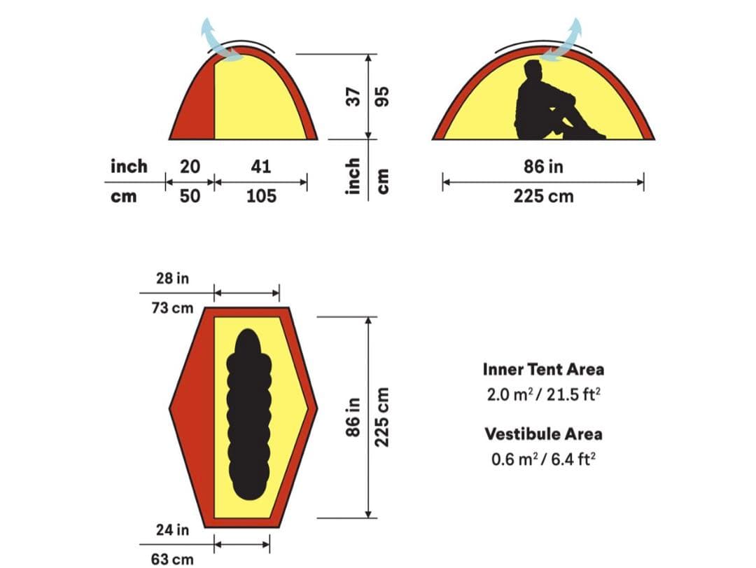 hilleberg Soulo ヒルバーグ ソウロ フットプリント付き 赤ヒル