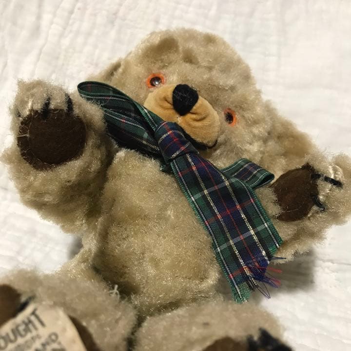 ヴィンテージ チーキー メリーソート アートシルク テディベア アンティーク