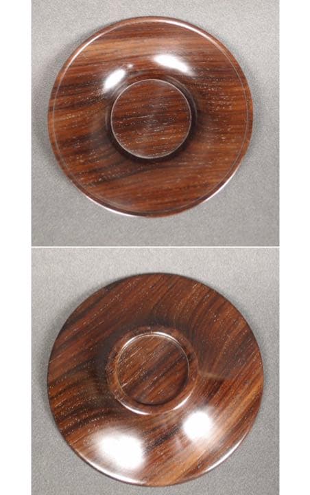 送料無料 省峰造　極上紫檀茶托５客　共箱　未使用