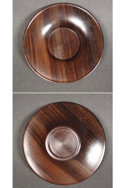 送料無料 省峰造　極上紫檀茶托５客　共箱　未使用