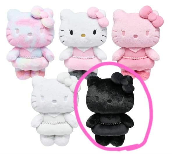 【韓国限定】JISOO × ハローキティ コラボ ぬいぐるみ 40cm 黒 新品