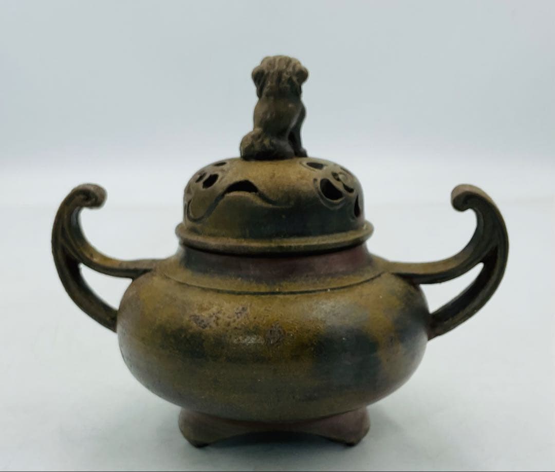 ◉【13】◉昭和初期の作品　木村陶峰　備前焼香炉　共箱　茶道具◉