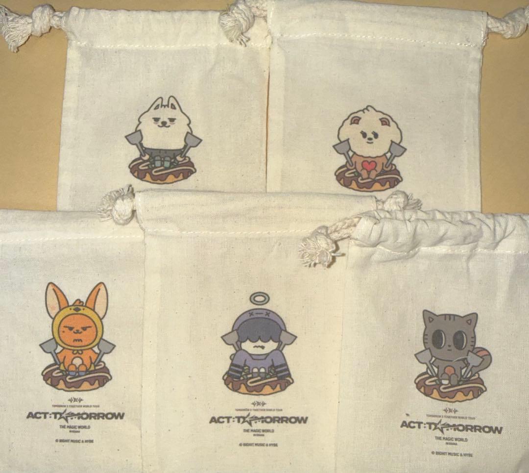 TXT 大阪 会場限定 スカイビル 巾着 プルバトゥ 5種コンプ ①