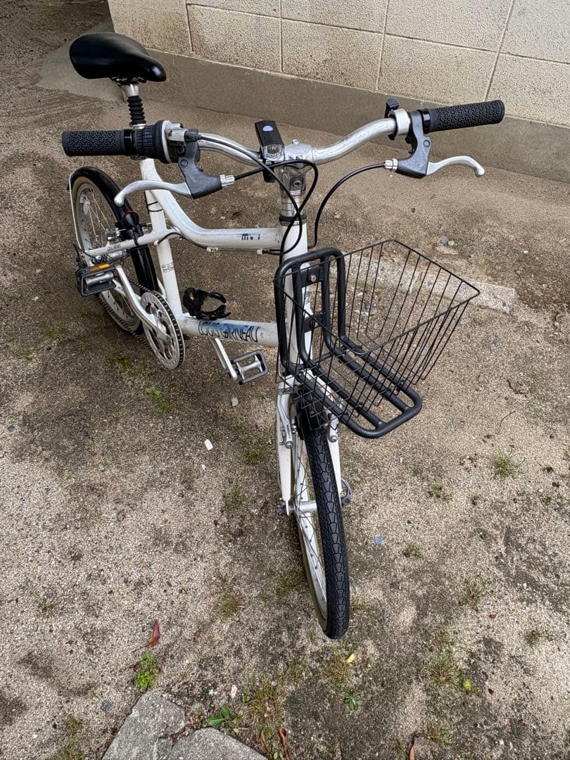 m.k.papaさん専用 ルイガノ(MV-1)ミニベロ　ホワイト 前カゴ付き