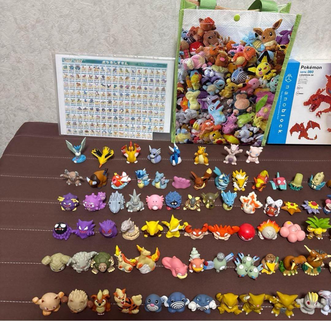 約1030匹　ポケモンキッズ　クリア　モンコレ　指人形　フィギュア　カントー