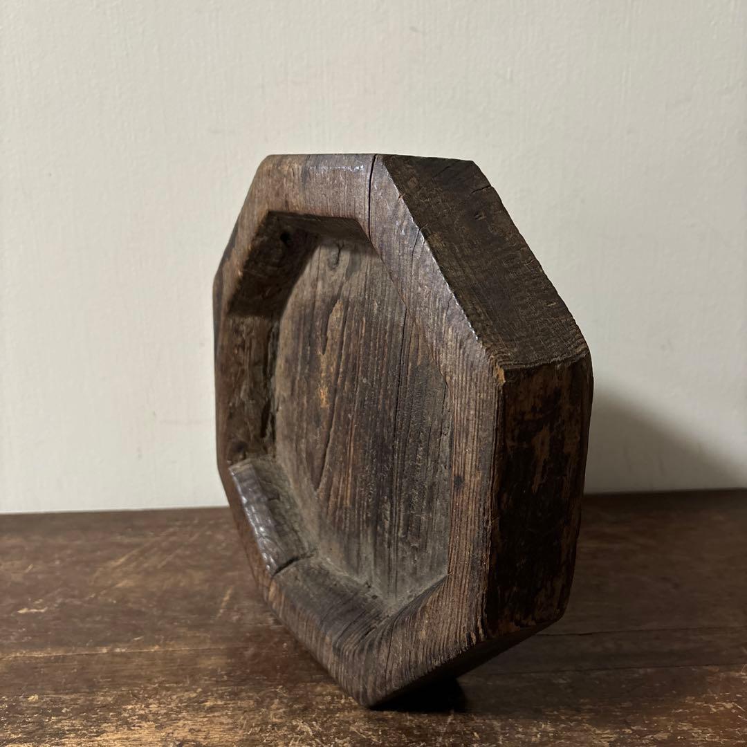 李朝木製灰皿　古民具　韓国古美術　花入　花器　和骨董　アンティーク　古道具
