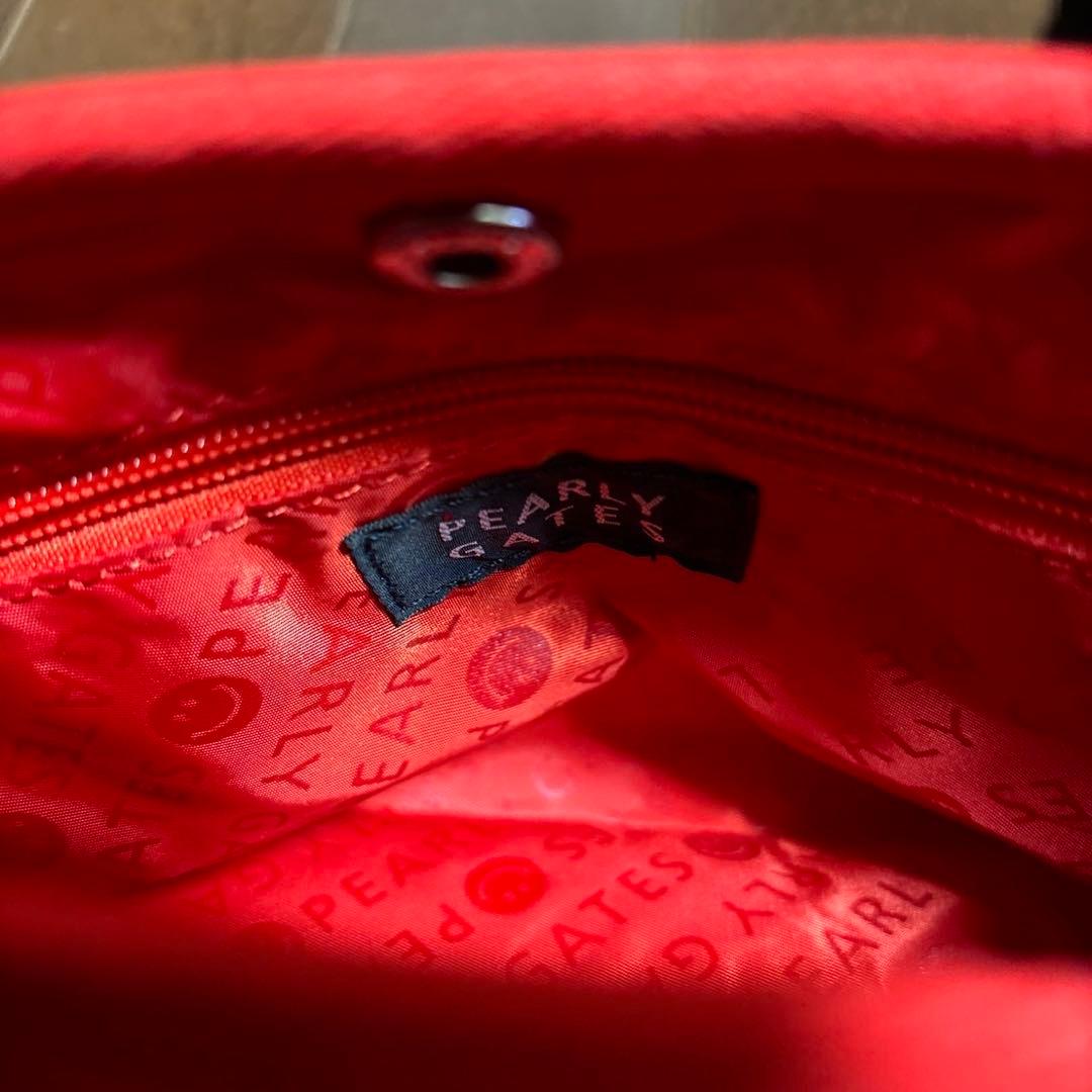 新品 PEARLY GATES GOLFカートバッグ ラビット刺繍　赤色