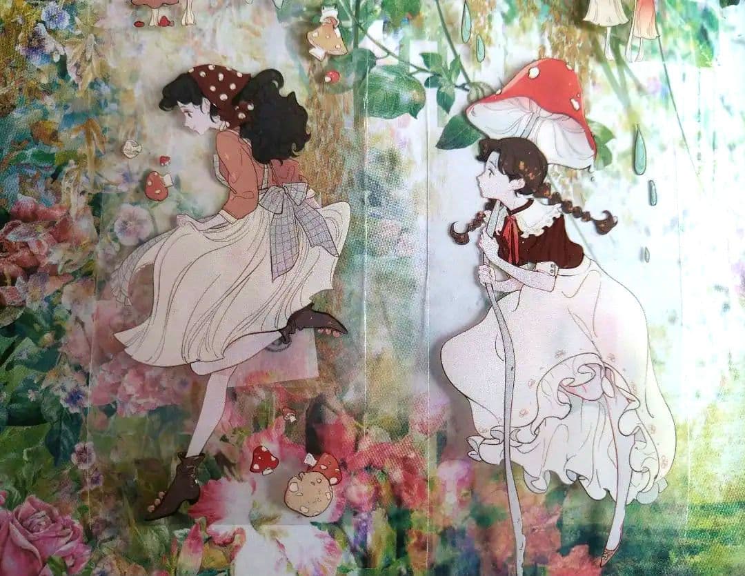 J11＃小菇娘(PET)Komos空物館 切り売り海外人物マステ女の子