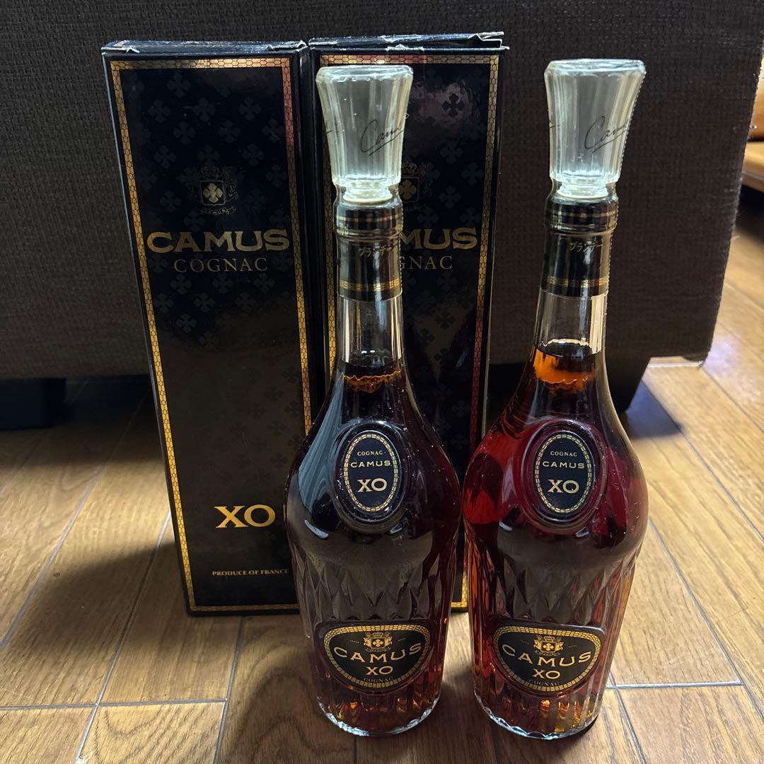 CAMUS★XO★コニャック★ロングネック700mlオールドボトル★2点セット