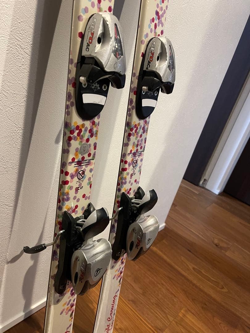 子供用　スキー板140㎝ ビンディング　ストック　3点セット