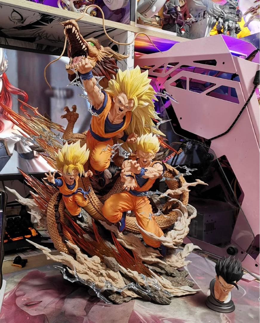 ドラゴンボール 親子波 孫悟飯 孫悟天 孫悟空 フィギュア ガレージキット