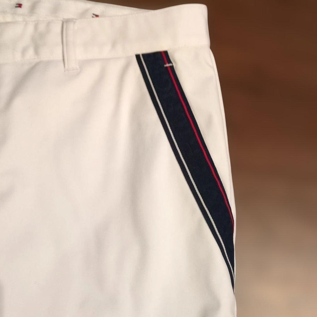 トミーヒルフィガーゴルフ防風 フリース ホワイト パンツ LL