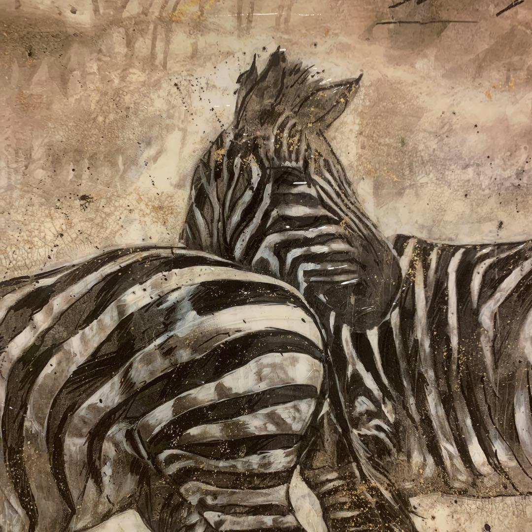 金運　開運　絵画　ゴットフライドマルタ　シマウマ　アート　馬　インテリア　雑貨