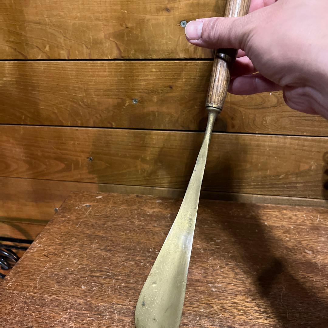 ヴィンテージ真鍮✖️木製靴ベラ