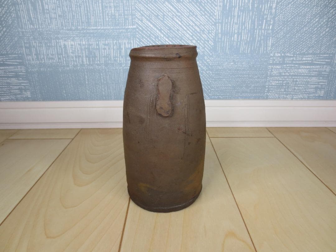 南蛮花入★南蛮★花入れ★耳附一輪花入★茶道具★華道具★共箱