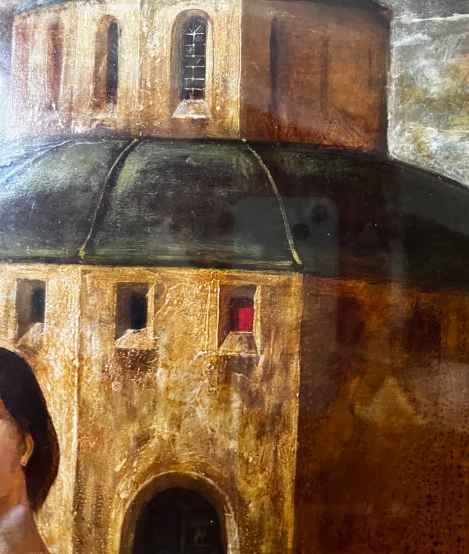 真作　吉岡正人 夜明け前 F10 テンペラ等　初期の傑作！　購入時400000