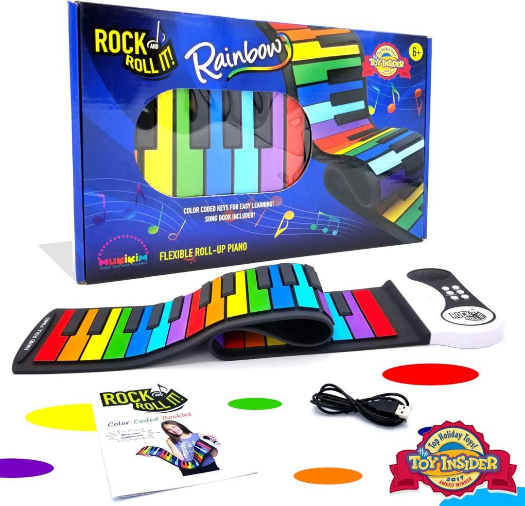 鍵盤楽器 Rock and Roll It Rainbow Roll-Up Piano