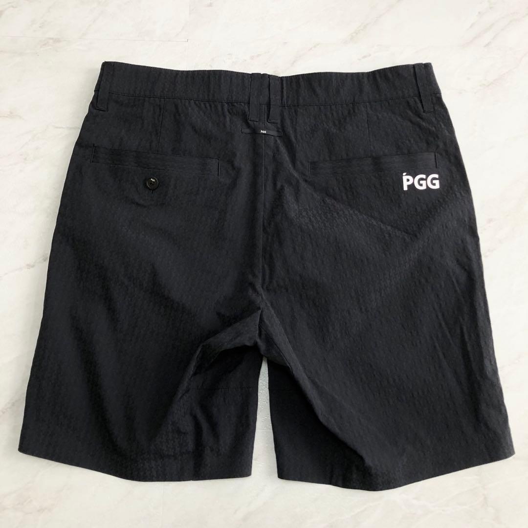 【近年モデル 新品】PGG ショートパンツ 千鳥格子 ストレッチ 速乾 ネイビー
