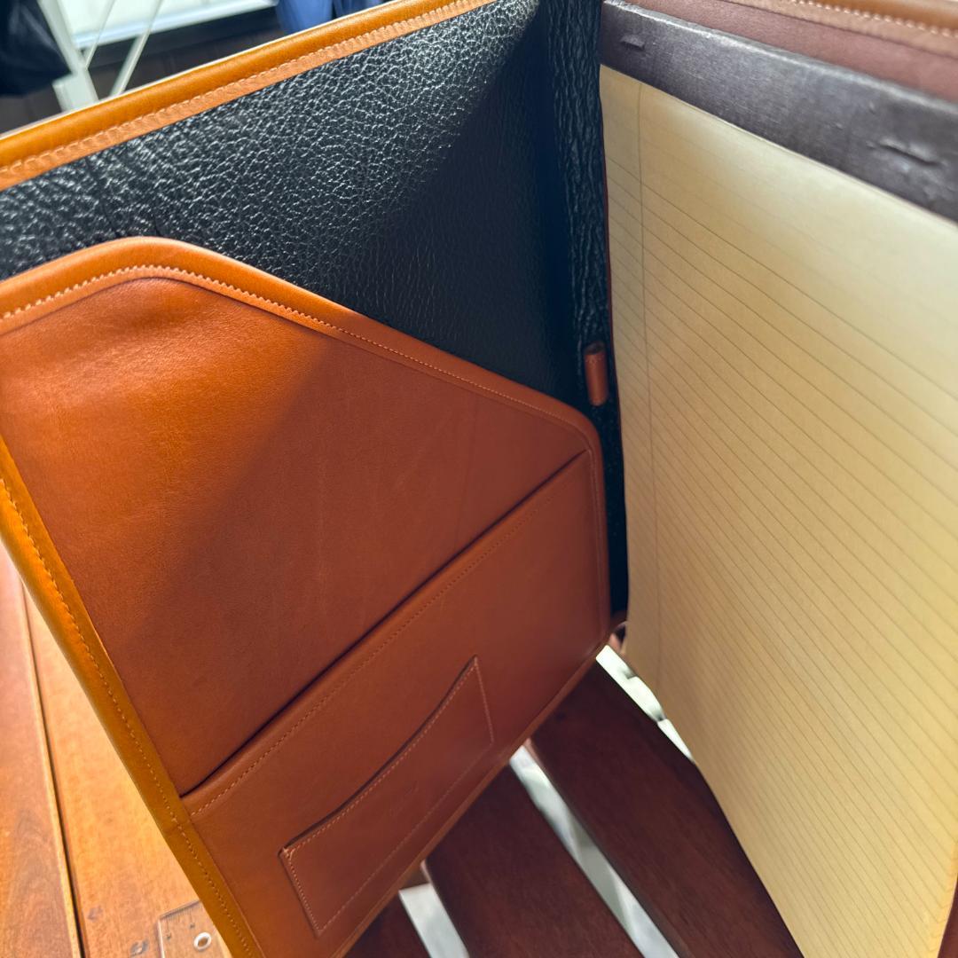 新品未使用、自宅保管COACH A4版　レザー ノートパッドブラウン