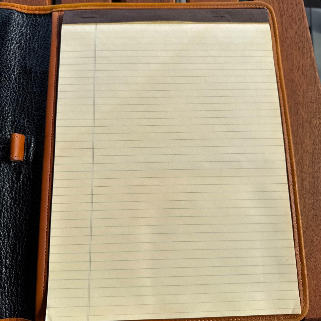 新品未使用、自宅保管COACH A4版　レザー ノートパッドブラウン