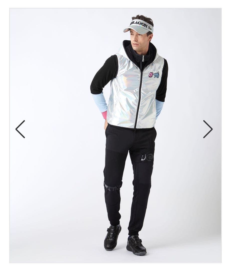 ベスト　ドラゴン　ゴルフ　メンズ　M