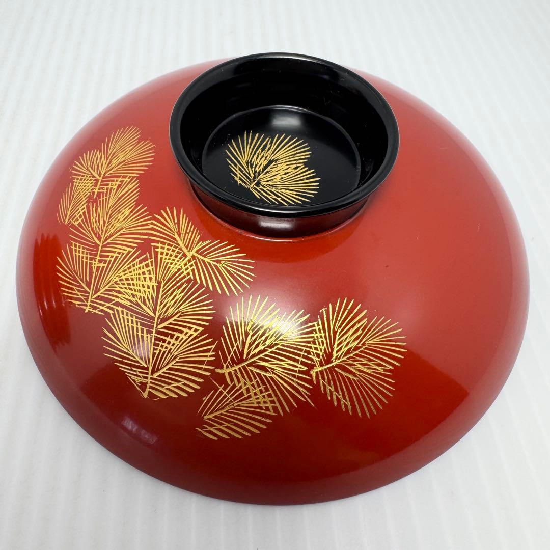 輪島塗 蓋付き椀 沈金 5客セット 漆器 伝統工芸 陶芸 漆器 赤
