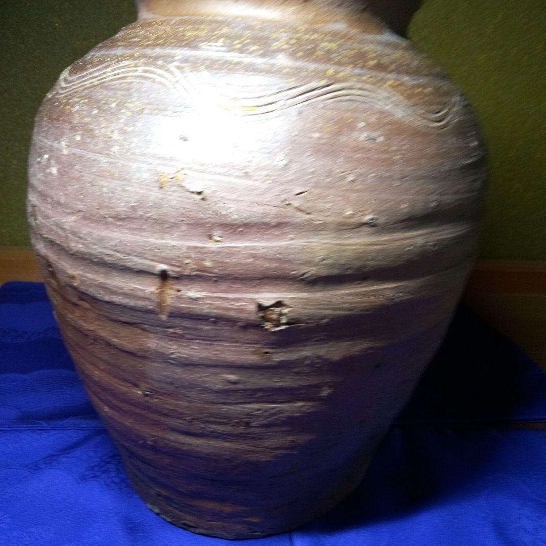 古備前室町時代波状紋茶壺