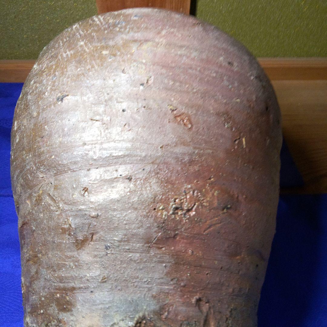 古備前室町時代波状紋茶壺