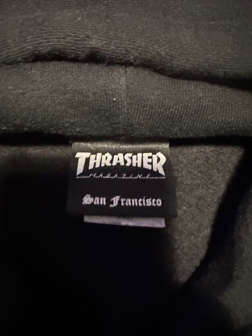 美品　THRASHER x PUSHEAD パーカー　ヴィンテージ　スラッシャー