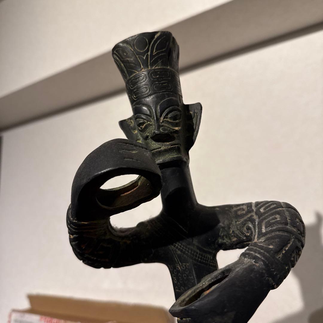 三星堆 青銅人物像 高さ74cm