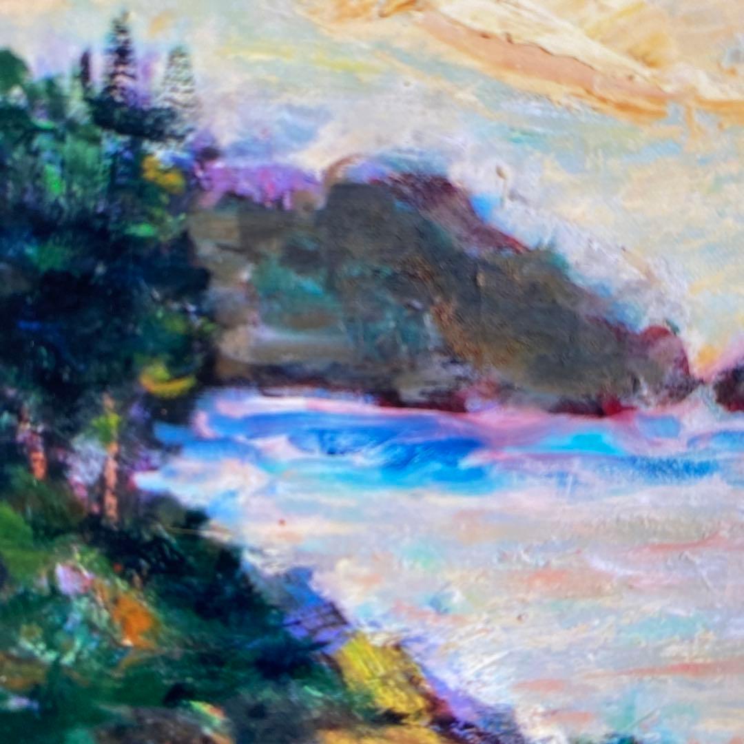 絵画　油彩画　油絵　「三陸の海」4F 菊地正則　渡仏　美品　手描き　原画　額付き