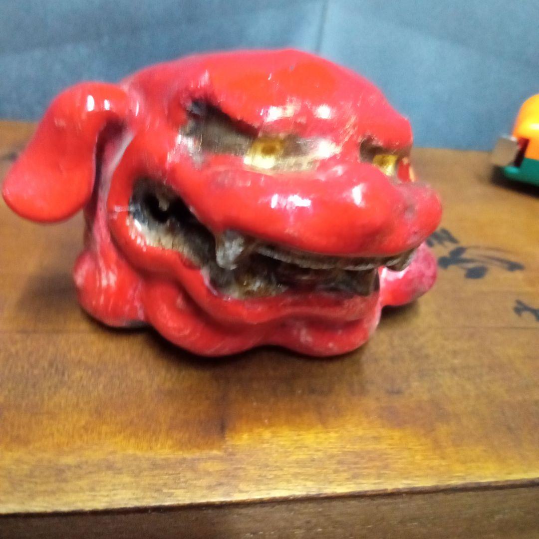 獅子赤香炉、楽家十二代弘入造、サイズ、約、高10センチ.横１９センチ、