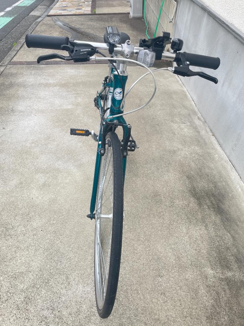 ★購入後２年クロスバイク　一部アルミ製軽いフレーム 8多段ギア OSCサイクル製