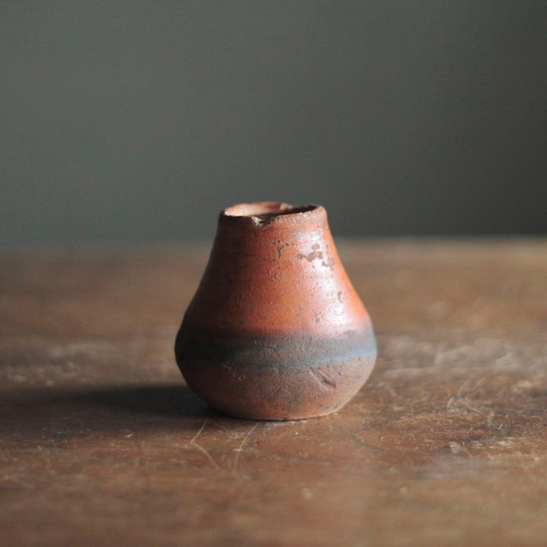 赤あがり 塩笥形 盃 ぐい呑み 小壺 古美術 古道具 アンティーク